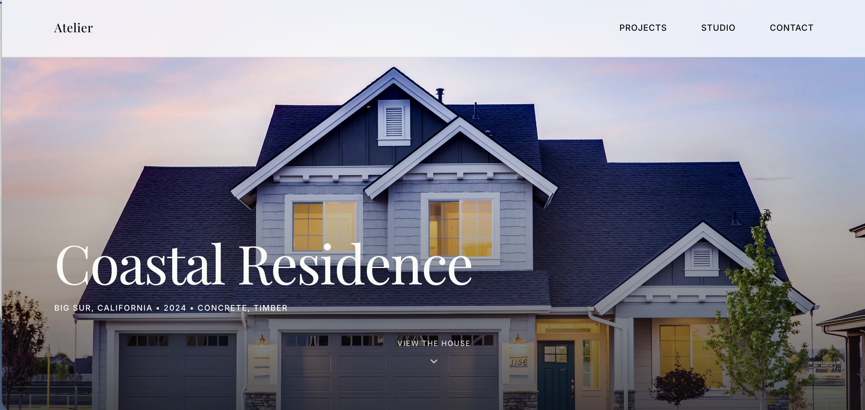 Atelier architecture firm website - Professional web design Garden Route South Africa